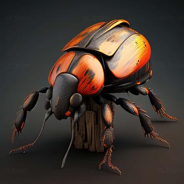 3D model Nicrophorus lunatus (STL)